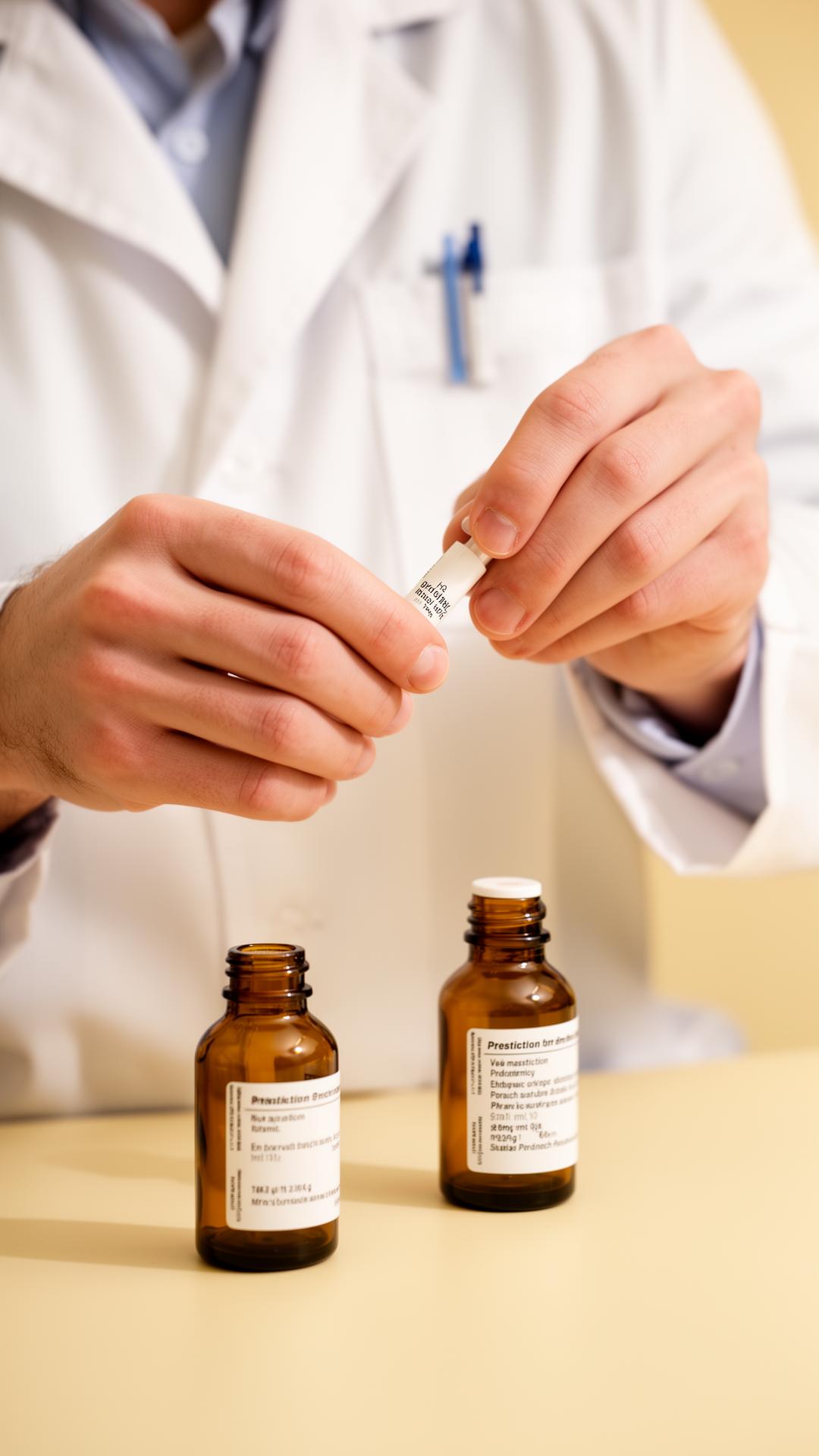 Pharmacist preparing medicine